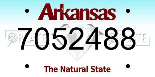 7052488 Arkansas License Plate