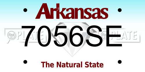 7056SE Arkansas License Plate