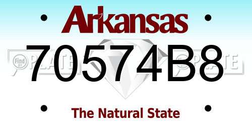 70574B8 Arkansas License Plate