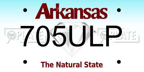 705ULP Arkansas License Plate