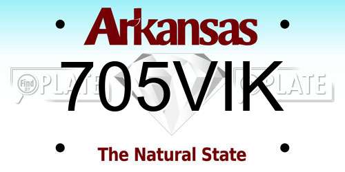 705VIK Arkansas License Plate