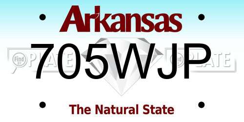 705WJP Arkansas License Plate