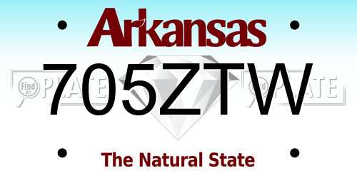705ZTW Arkansas License Plate