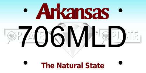 706MLD Arkansas License Plate
