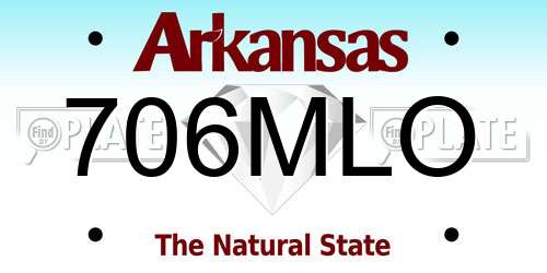706MLO Arkansas License Plate