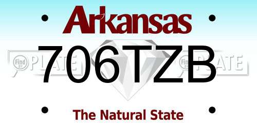706TZB Arkansas License Plate