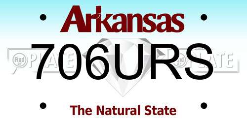 706URS Arkansas License Plate