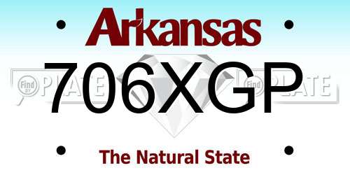 706XGP Arkansas License Plate