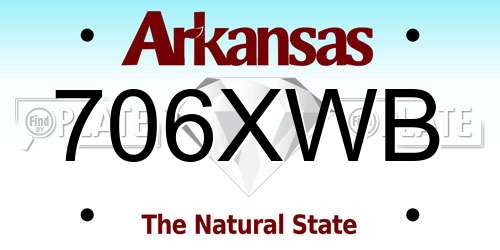 706XWB Arkansas License Plate