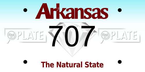 707 Arkansas License Plate