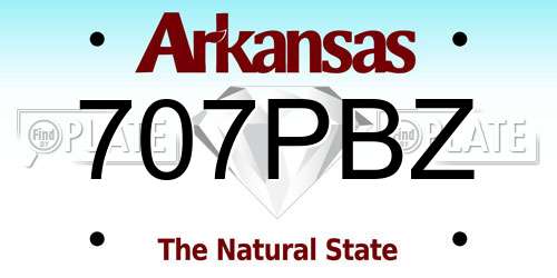 707PBZ Arkansas License Plate