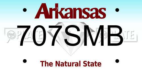 707SMB Arkansas License Plate