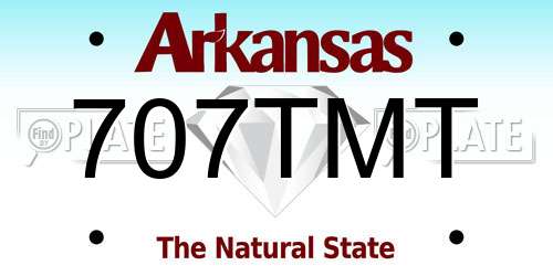 707TMT Arkansas License Plate