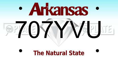 707YVU Arkansas License Plate