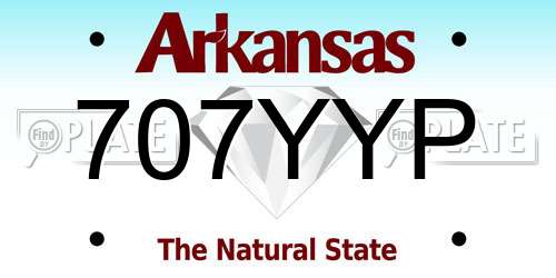 707YYP Arkansas License Plate