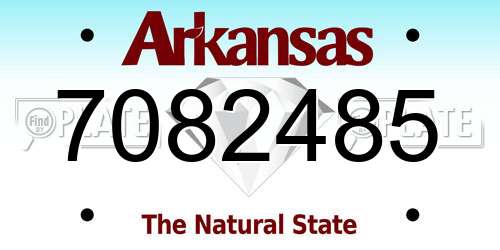 7082485 Arkansas License Plate