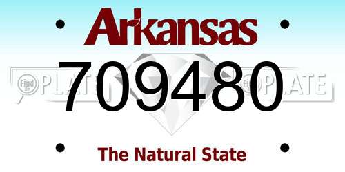 709480 Arkansas License Plate