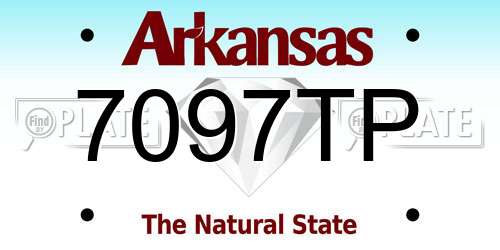 7097TP Arkansas License Plate