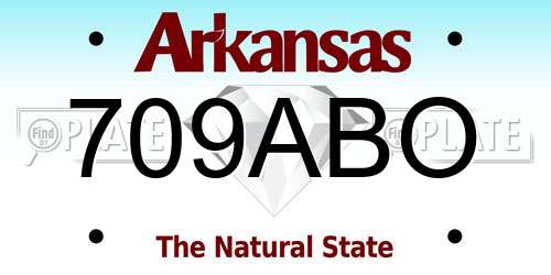 709ABO Arkansas License Plate