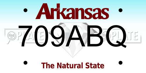 709ABQ Arkansas License Plate