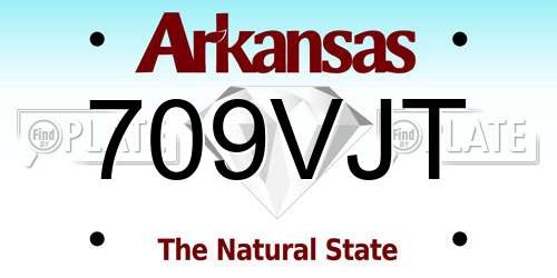 709VJT Arkansas License Plate