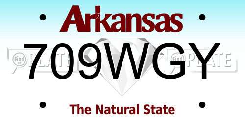 709WGY Arkansas License Plate