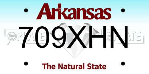 709XHN Arkansas License Plate
