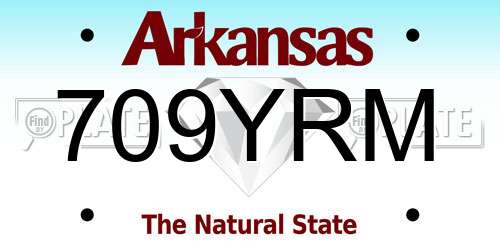 709YRM Arkansas License Plate