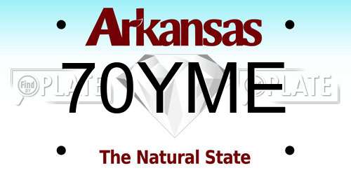 70YME Arkansas License Plate