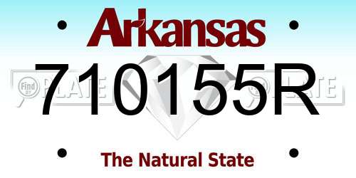 710155R Arkansas License Plate