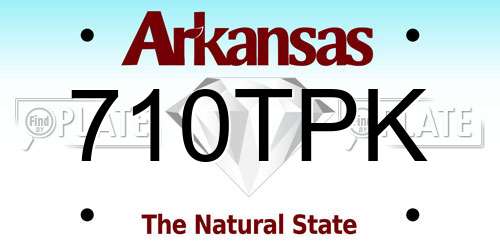 710TPK Arkansas License Plate