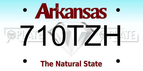 710TZH Arkansas License Plate
