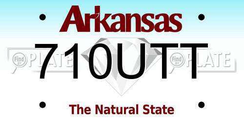 710UTT Arkansas License Plate