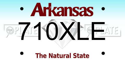 710XLE Arkansas License Plate