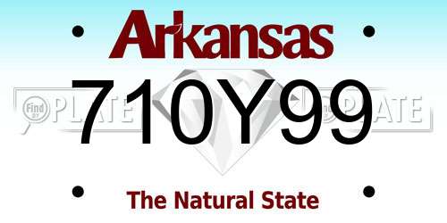 710Y99 Arkansas License Plate