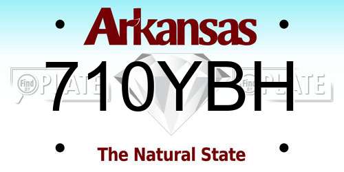 710YBH Arkansas License Plate