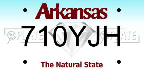 710YJH Arkansas License Plate