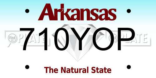 710YOP Arkansas License Plate
