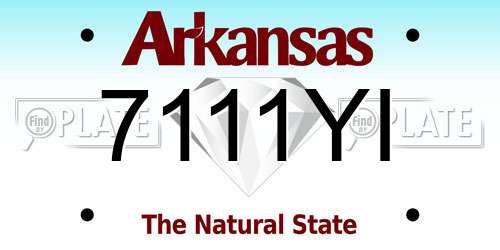7111YI Arkansas License Plate