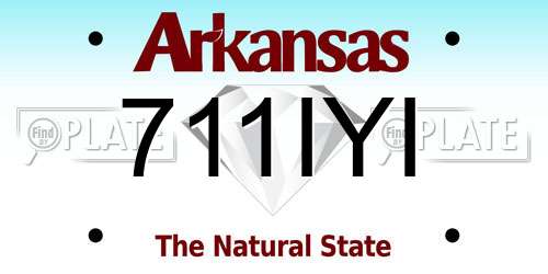 711IYI Arkansas License Plate