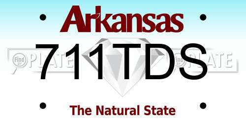 711TDS Arkansas License Plate