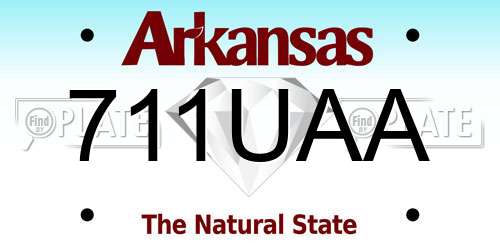 711UAA Arkansas License Plate