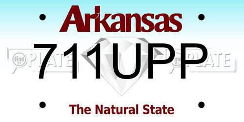 711UPP Arkansas License Plate