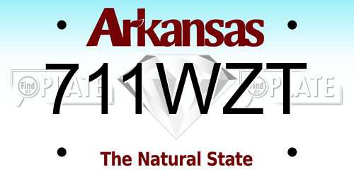 711WZT Arkansas License Plate