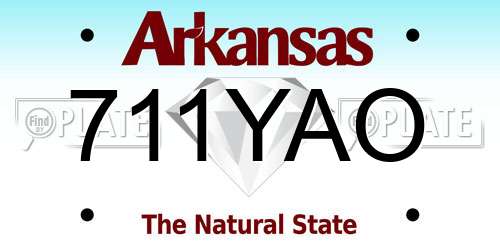 711YAO Arkansas License Plate