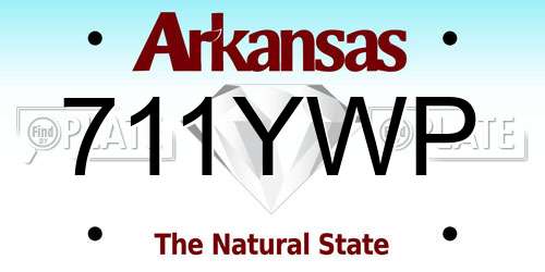 711YWP Arkansas License Plate