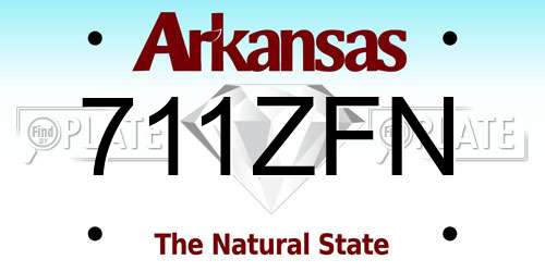 711ZFN Arkansas License Plate
