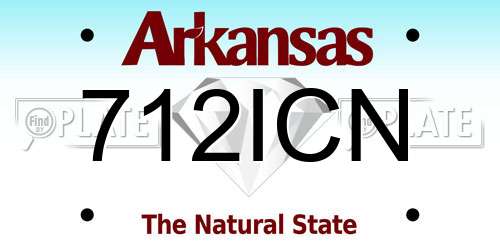 712ICN Arkansas License Plate