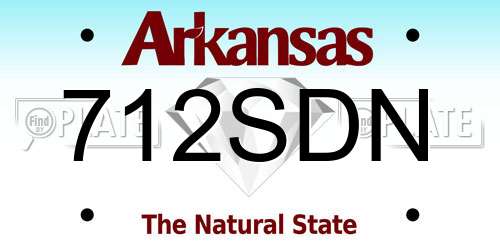712SDN Arkansas License Plate