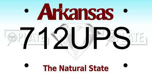 712UPS Arkansas License Plate